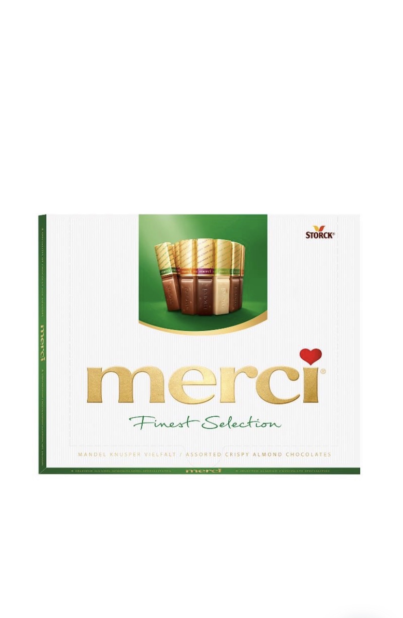 merci assortiment de chocolats croustillants amandes 250g merci assortiment de chocolats croustillants amandes 250g
