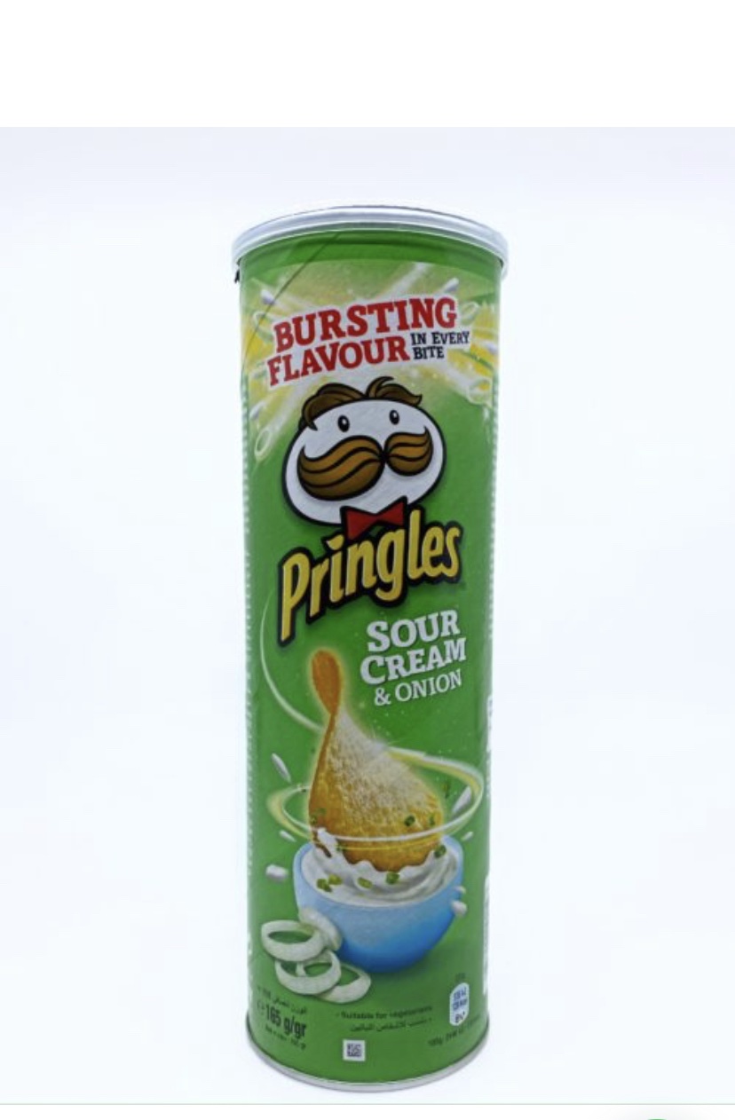 pringles crème sure & oignon 165g pringles crème sure & oignon 165g